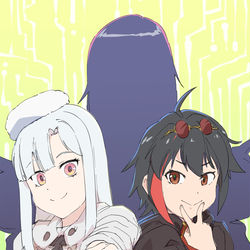 This is a pixiv picture whose title is 魔王様小規模ハーレム.