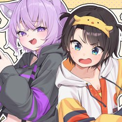 This is a pixiv picture whose title is スバおかゲーム対決🔥.