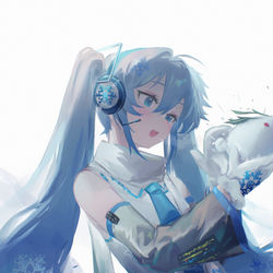This is a pixiv picture whose title is 雪ミク.