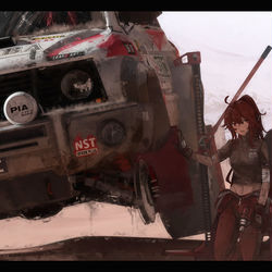 This is a pixiv picture whose title is 摸鱼拉力.