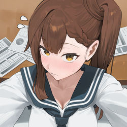 This is a pixiv picture whose title is え？正面？！.