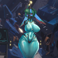 This is a pixiv picture whose title is 战斗服.