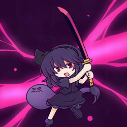 This is a pixiv picture whose title is 幽玄の剣聖.