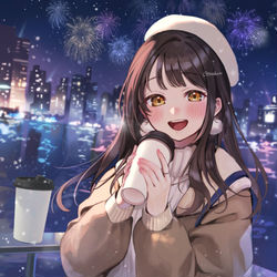 This is a pixiv picture whose title is 冬デート.