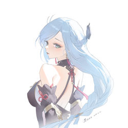 This is a pixiv picture whose title is 申鹤.