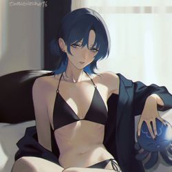 This is a pixiv picture whose title is ao.