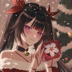 This is a pixiv picture whose title is 「花火からのクリスマスプレゼントだよー♡」.