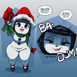 This is a pixiv picture whose title is Holly's Mistletoe.