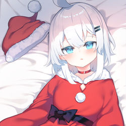 This is a pixiv picture whose title is サンタ服いちる.