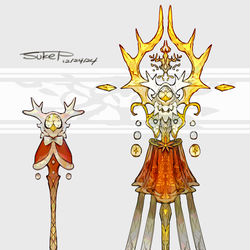 This is a pixiv picture whose title is デリバードモチーフの武器（ポケモン）.