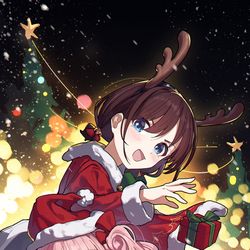 This is a pixiv picture whose title is 平安夜请吃双菜喵🤤.