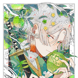 This is a pixiv picture whose title is 青林檎🍏.