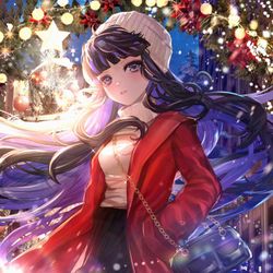 This is a pixiv picture whose title is 【お仕事】Vsinger、Ibuki様【メリクリ】MVカバー.