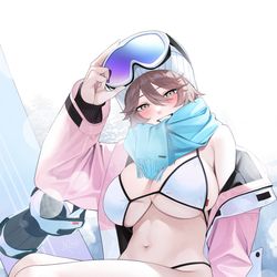 This is a pixiv picture whose title is スノービキニ.