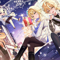This is a pixiv picture whose title is Merry Christmas~! 2024.