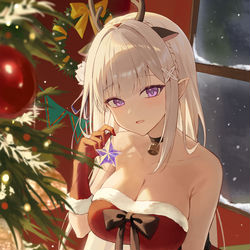 This is a pixiv picture whose title is 🎄⭐.
