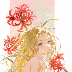This is a pixiv picture whose title is 花語.