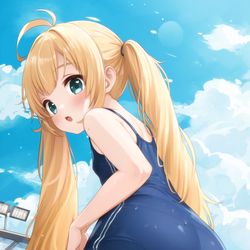This is a pixiv picture whose title is Miu - Swimming Pool.