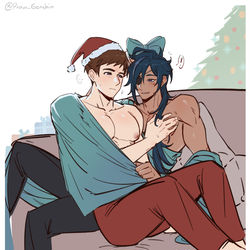 This is a pixiv picture whose title is 🎅🎄.