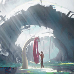 This is a pixiv picture whose title is 光が降る泉.