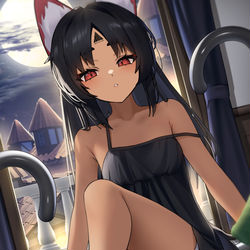 This is a pixiv picture whose title is お休み猫又.