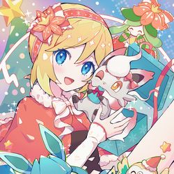 This is a pixiv picture whose title is ポケまぜカフェでクリスマスをするカイちゃん🎄🎁🌟.