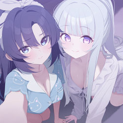 This is a pixiv picture whose title is Inviting Sensei To A Sleepover.