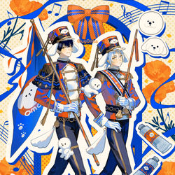 This is a pixiv picture whose title is 初画集出ます！.