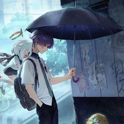 This is a pixiv picture whose title is 「…何をしているんだ」.