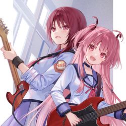This is a pixiv picture whose title is ユイにゃんと岩沢さん.