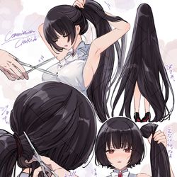 This is a pixiv picture whose title is commission✂️.