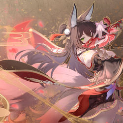 This is a pixiv picture whose title is 舞急红腰软，歌迟翠黛低.