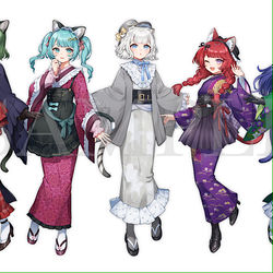 This is a pixiv picture whose title is お正月ビジュアル.