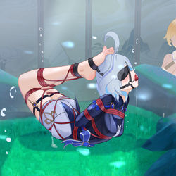 This is a pixiv picture whose title is 芙宁娜水族箱.
