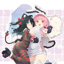 This is a pixiv picture whose title is 【C105】🎀🐱🐰☂️.