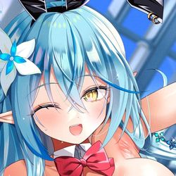 This is a pixiv picture whose title is 冬コミ新刊表紙バニーラミィちゃん！.