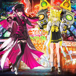 This is a pixiv picture whose title is 電音部「シモキタザワエリア」.