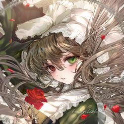 This is a pixiv picture whose title is ローゼン 翠星石🌹ファンアート.
