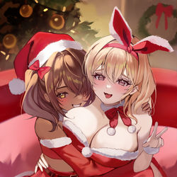 This is a pixiv picture whose title is ❤️𝒯𝒾𝒶 & 𝒩𝒶ℊ𝒶❤️.
