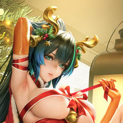 This is a pixiv picture whose title is 雪夜蜜礼-凯茜娅.
