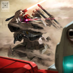 This is a pixiv picture whose title is MS-09 ドム 【砂漠迷彩】.