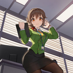 This is a pixiv picture whose title is 疲れていても笑ってくれるちひろさん.