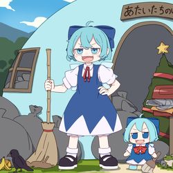 This is a pixiv picture whose title is 大掃除.
