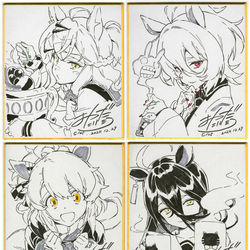 This is a pixiv picture whose title is ウマ娘色紙.
