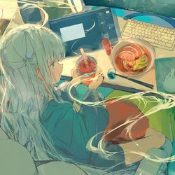 This is a pixiv picture whose title is 2024→2025.