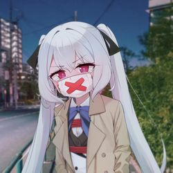 This is a pixiv picture whose title is ウーファンちゃんの偽装拘束.
