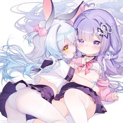 This is a pixiv picture whose title is 謹賀新年2025-疼疼蚺&兔糖糖.