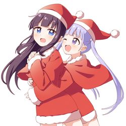 This is a pixiv picture whose title is 青葉とひふみ！.