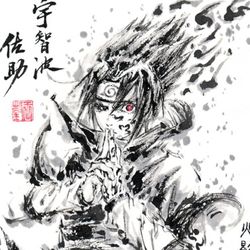 This is a pixiv picture whose title is 【極道畫師】宇智波佐助天之咒印其之一.