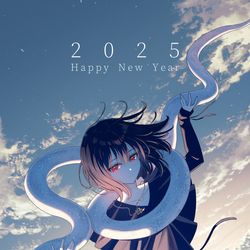 This is a pixiv picture whose title is 2025.